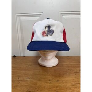 Montreal Expose Hat Snap‎ back Cap Blue Trucker Mesh Back Vintage 80s Young AN